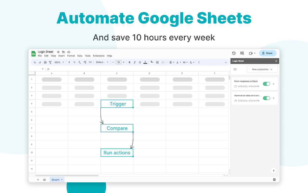 Logic Sheet - Google Sheets Automation Pricing